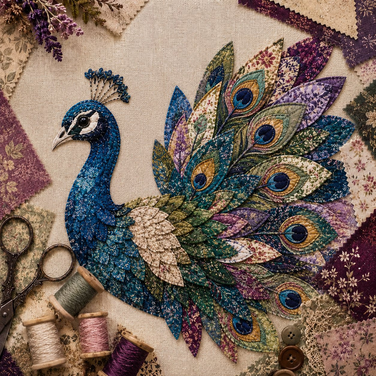 3D-s patchwork madár – „csináld magad” kézműves készlet