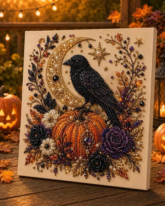 đ Halloween gyöngyös kĂ©zmƱves kĂ©szlet â Nincs szĂŒksĂ©g festĂ©si ismeretekre, csak illesszĂŒk össze Ă©s helyezzĂŒk el a gyöngyöket.
