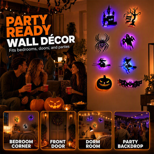 Halloween-i, sötétben világító falmatricák
