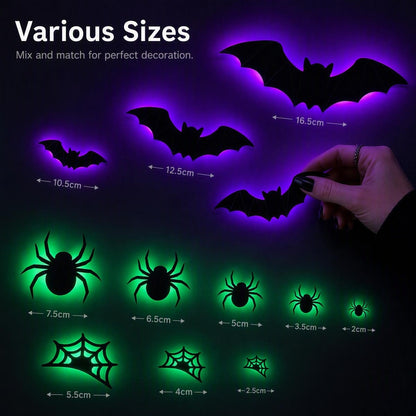 Halloween-i, sötétben világító falmatricák