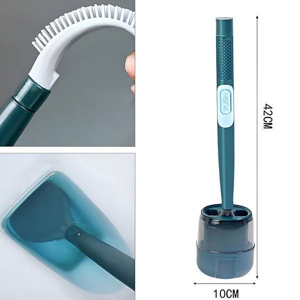 WC-kefe + tisztítószer adagoló – Szilikon, 360° | FLUSHBRUSH