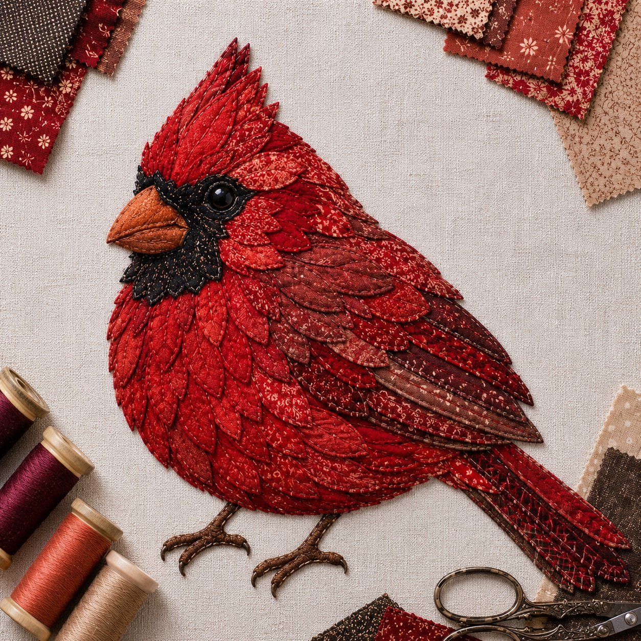 3D-s patchwork madár – „csináld magad” kézműves készlet