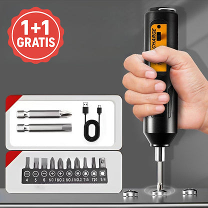 Mini elektromos csavarhúzó – 12 bit, 1 óra USB töltés | SCREWZI 1+1 INGYENES