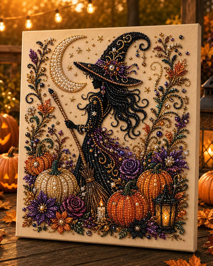 🎃 Halloween gyöngyös kézműves készlet – Nincs szükség festési ismeretekre, csak illesszük össze és helyezzük el a gyöngyöket.