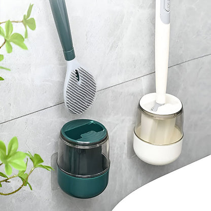 WC-kefe + tisztítószer adagoló – Szilikon, 360° | FLUSHBRUSH