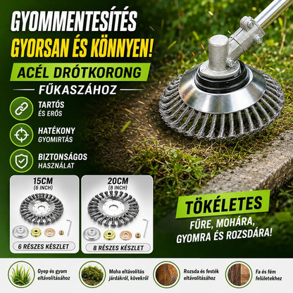 ⚙️ Nagy teherbírású kopásálló bozótvágó fej – Erőteljes vágás sűrű gazhoz