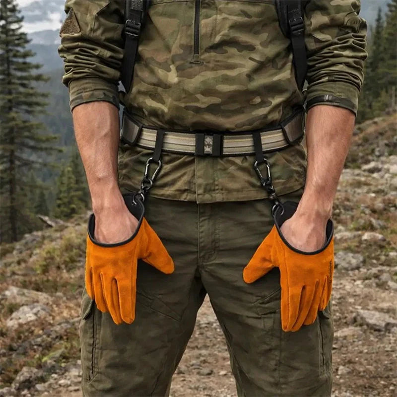 🧤 Vastagított, kopásálló marhabőr munkáskesztyű – ✨ Strapabíró, kényelmes fogás és zökkenőmentes, biztonságos kültéri munka 🛡️🏕️