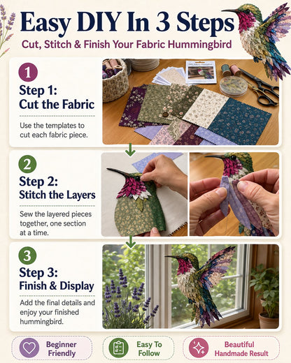 3D-s patchwork madár – „csináld magad” kézműves készlet