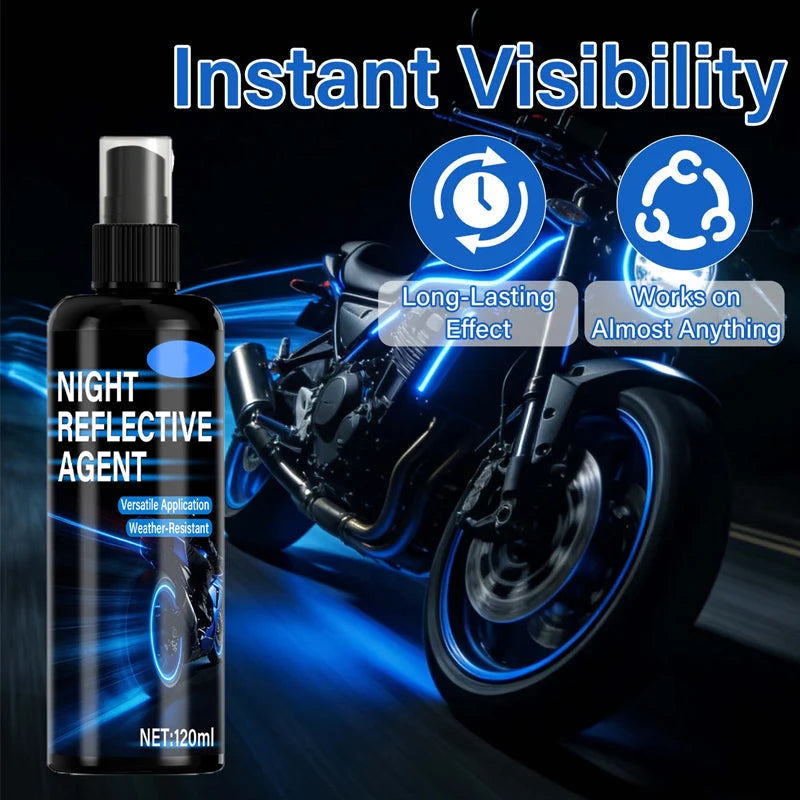 🌙✨ Reflektáló spray Éjszakai láthatóság Erős fényvisszaverő réteg –🛡️ Búcsú a sötét veszélyektől 🧥