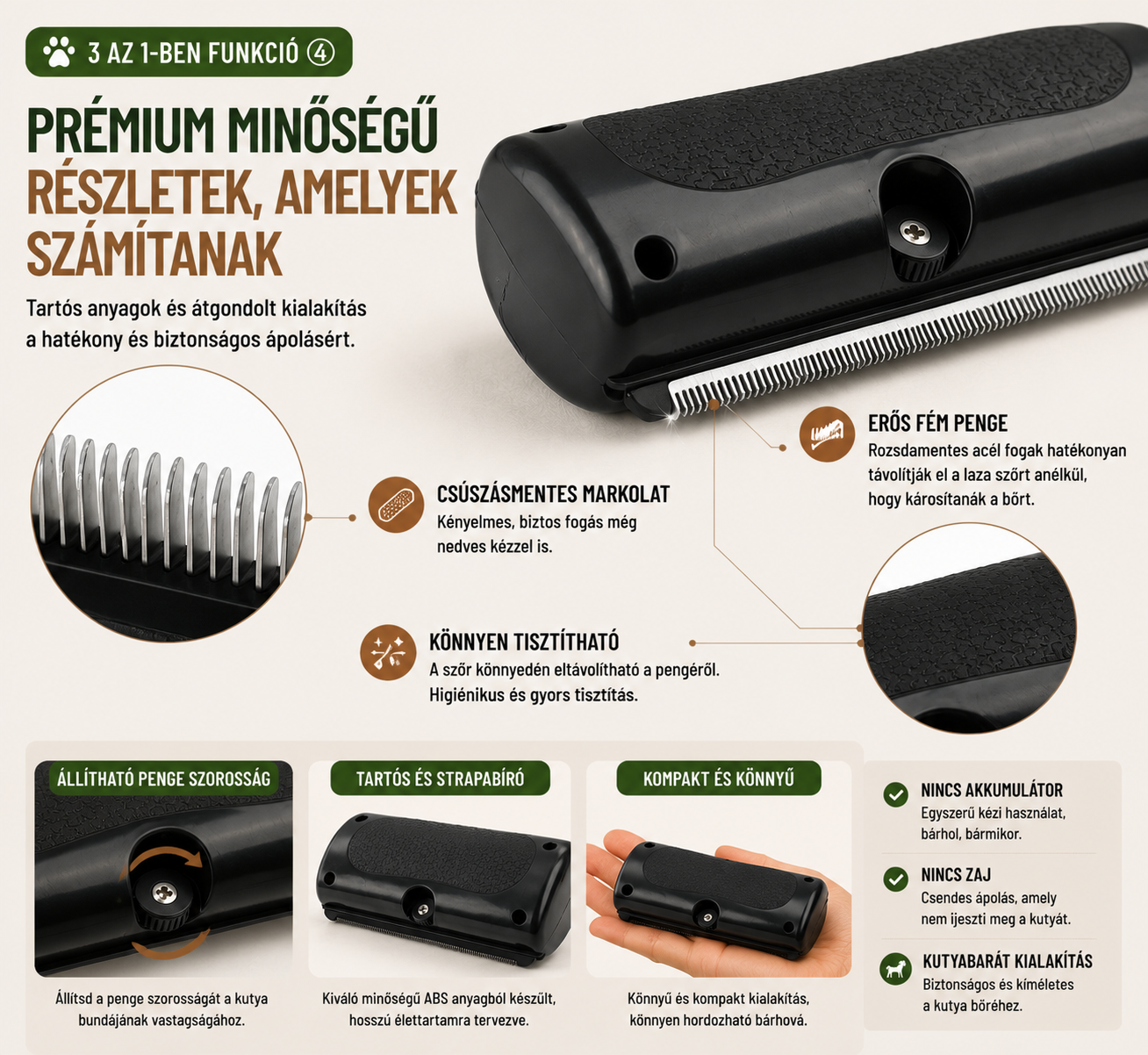 Kutyaápolás egyszerűen – Szőrtelenítő és izzadság eltávolító eszköz