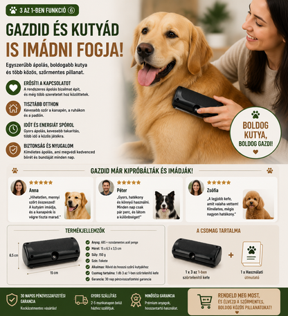 Kutyaápolás egyszerűen – Szőrtelenítő és izzadság eltávolító eszköz
