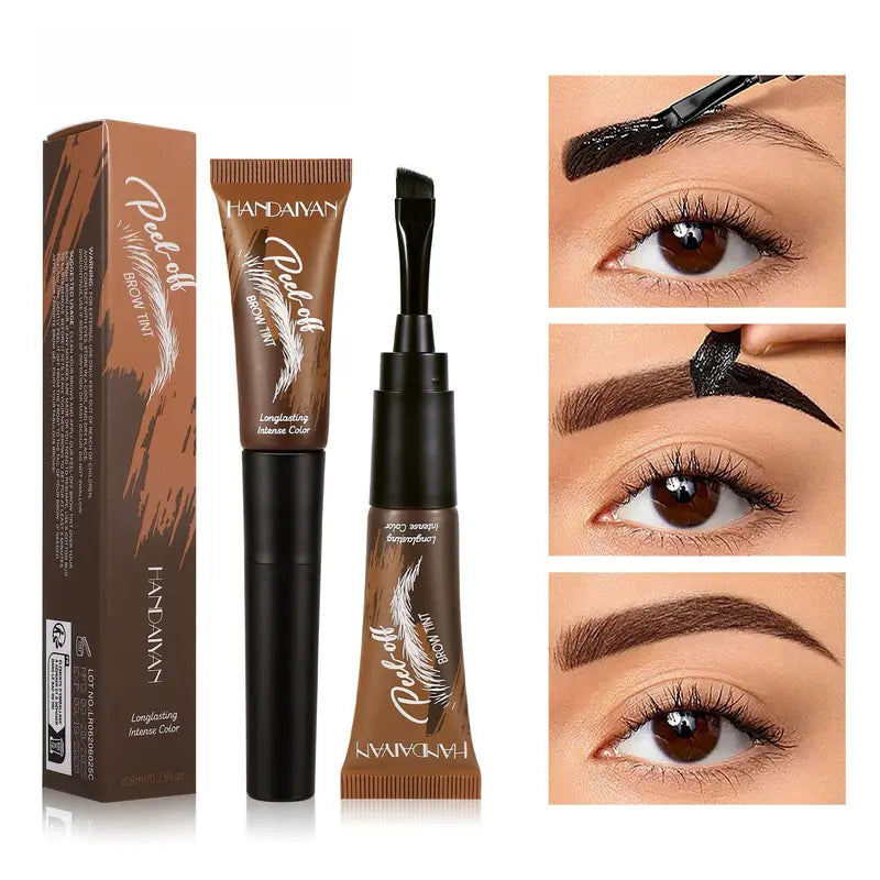 💞50K+ SOLD!🎨Waterproof Brow Tint – Peel‑off, easy apply. Covers greys, shapes perfectly. A brow game changer!🌟
