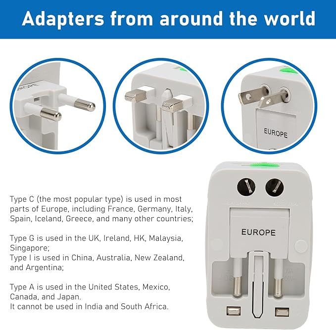 Univerzális utazási adapter – Áramellátás világszerte
