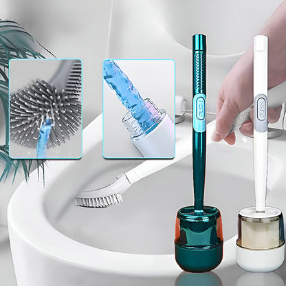 WC-kefe + tisztítószer adagoló – Szilikon, 360° | FLUSHBRUSH