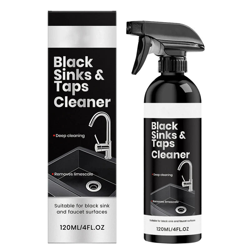 🛁🛡️ Vízkőoldó spray fekete mosdókhoz és csaptelepekhez 💧