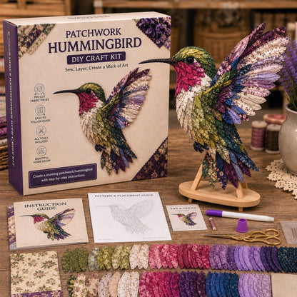 3D-s patchwork madár – „csináld magad” kézműves készlet